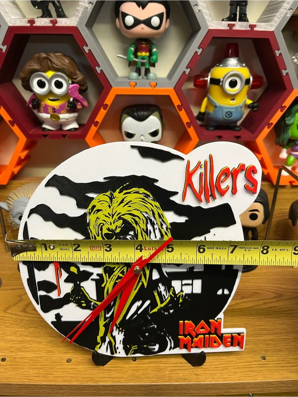 Iron Maiden 'Killers' Vinyl Wall Clock - Red, Yellow, Black